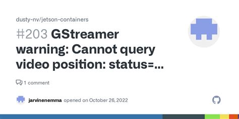 It is mentioned in httpsgithub. . Gstreamer warning cannot query video position status0 value1 duration1